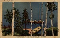 Coneing in Maine Chamberlain, ME Postcard Postcard