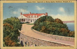 "Beacon Rock," Approach to Marion Eppley Residence Newport, RI Postcard Postcard