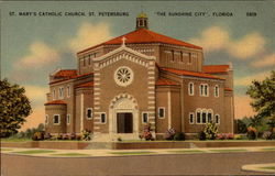 St. Mary's Catholic Church Postcard