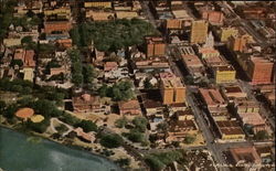 Airview of Business Section Postcard