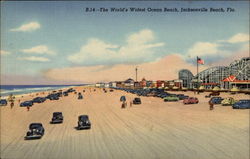 B.14 - The World's Widest Ocean Beach Jacksonville Beach, FL Postcard Postcard