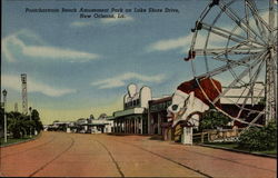 Pontchartrain Beach Amusement Park on Lake Shore Drive New Orleans, LA Postcard 