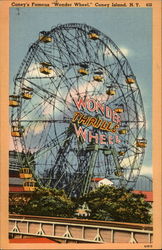 Coney's Famous "Wonder Wheel" Coney Island, NY Postcard Postcard