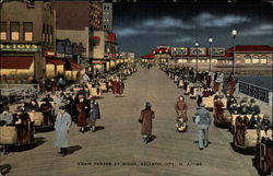 Chair Parade at Night Postcard
