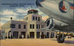 Administration Building, Municipal Airport, J22 Postcard
