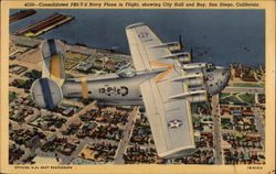 Consolidated PB2-Y-2 Navy Plane in Flight Postcard