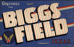 Greetings From Biggs Field, Texas El Paso, TX Postcard 