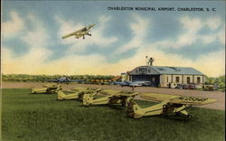 Charleston Municipal Airport Postcard