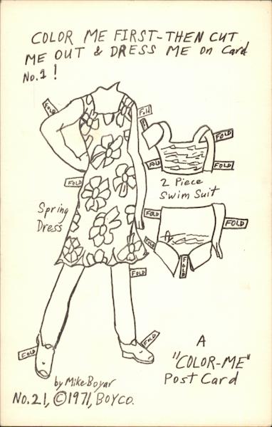 A Color-Me Postcard Mike Boyar