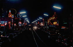 Av. Juarez De Noche Postcard