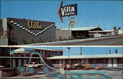 Villa Motel Fresno, CA Postcard Postcard