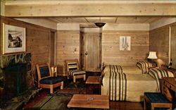 Bedroom, Timberline Lodge Postcard