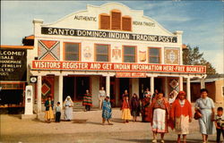 Santo Domingo Indian Trading Post Albuquerque, NM Native Americana Postcard Postcard