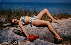 Time out for sun Swimsuits & Pinup Postcard Postcard