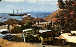 Vista el mar en La Playa de Los Muertos Puerto Vallarta, Mexico Postcard Postcard