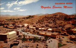 Nogales, Arizone and the International Fence Arizona Postcard Postcard