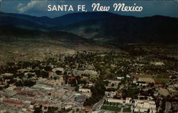 Aerial View of Santa Fe New Mexico Postcard Postcard