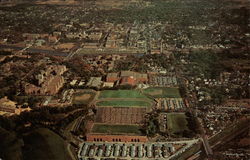 Aerial View of Iowa City Postcard Postcard