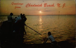 When the Sun goes Down Dover Beaches North, NJ Postcard Postcard