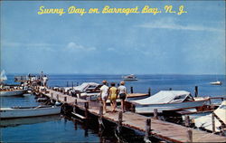 Sunny Day - Boating Activity on Barnegat Bay Barnegat Light, NJ Postcard Postcard