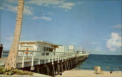 The Fishing Pier on the Beach Lake Worth, FL Postcard Postcard