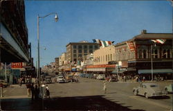 Looking west on Washington Street from in front of the Fox Theater Postcard