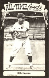 All-Time Greats - Billy Herman Baseball Postcard Postcard