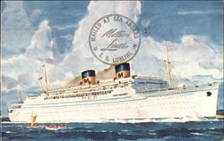 Matson Lines Luxury Liner Lurline Cruise Ships Postcard Postcard