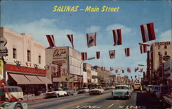 Main Street Salinas, CA Postcard Postcard