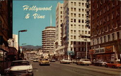 Hollywood & Vine Los Angeles, CA Postcard Postcard