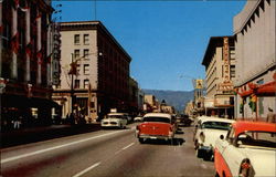 Looking north on E. Street San Bernardino, CA Postcard Postcard