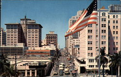 Flagler Street from Biscayne Blvd Postcard