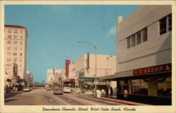 Downtown Clematis Street West Palm Beach, FL Postcard Postcard