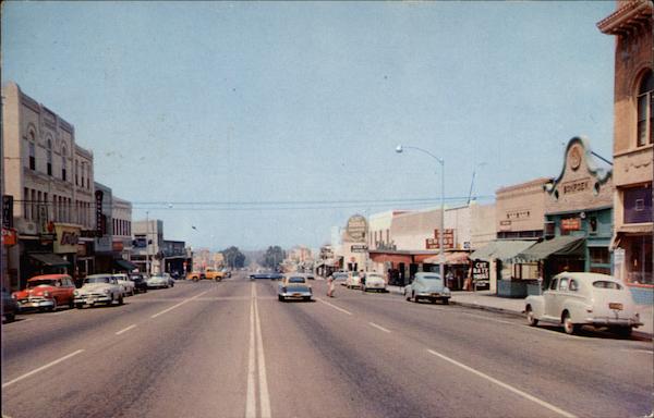 The Circle City, Looking North on Main Street Corona California
