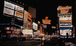Night View of Broadway in New York Postcard Postcard