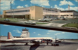 Post Office and Airport Postcard