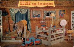 Elsie and Beauregard in Person - Borden Co Postcard