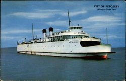 City of Petoskey Michigan State Ferry Postcard 