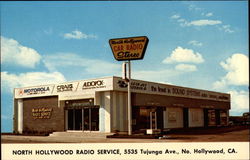 North Hollywood Car Radio Service California Postcard Postcard