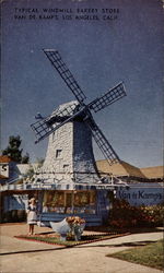 Van de Kamp's - Typical Windmill Bakery Store Postcard
