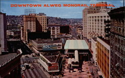 Downtown Alweg Monorail Terminal Seattle, WA Postcard 
