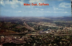 An Aerial Looking North Towards Walnut Creek and Pleasant Hill Postcard