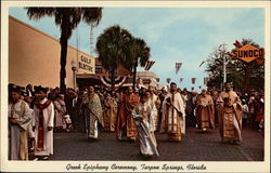 Greek Epiphany Ceremony Tarpon Springs, FL Postcard Postcard