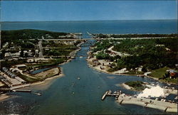 Aerial View, Historic Shinnecock Canal Postcard