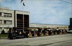 Sightseeing Train in front of Russell Museum Helena, MT Postcard Postcard