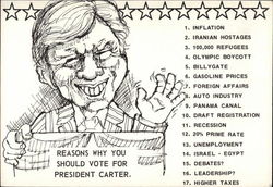 Reasons Why You Should Vote For President Carter Reasons Why You Should Vote For President Carter
