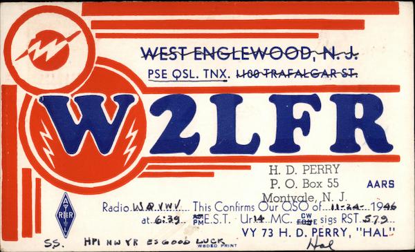 W2LFR Radio West Englewood, NJ QSL & Ham Radio