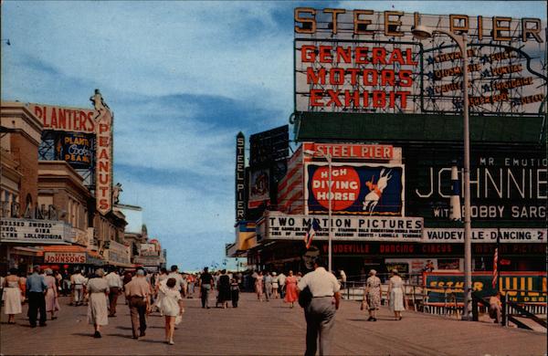 Strolling on the famous Ten Mile Boardwalk Atlantic City New Jersey