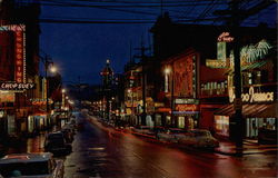 Chinatown at Night Vancouver, BC Canada British Columbia Postcard Postcard