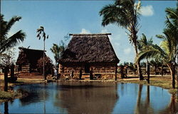 Fijian chief's house, Polynesian Cultural Center Postcard